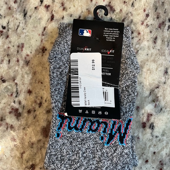 NWT Miami Marlins Team Socks - Picture 3 of 4